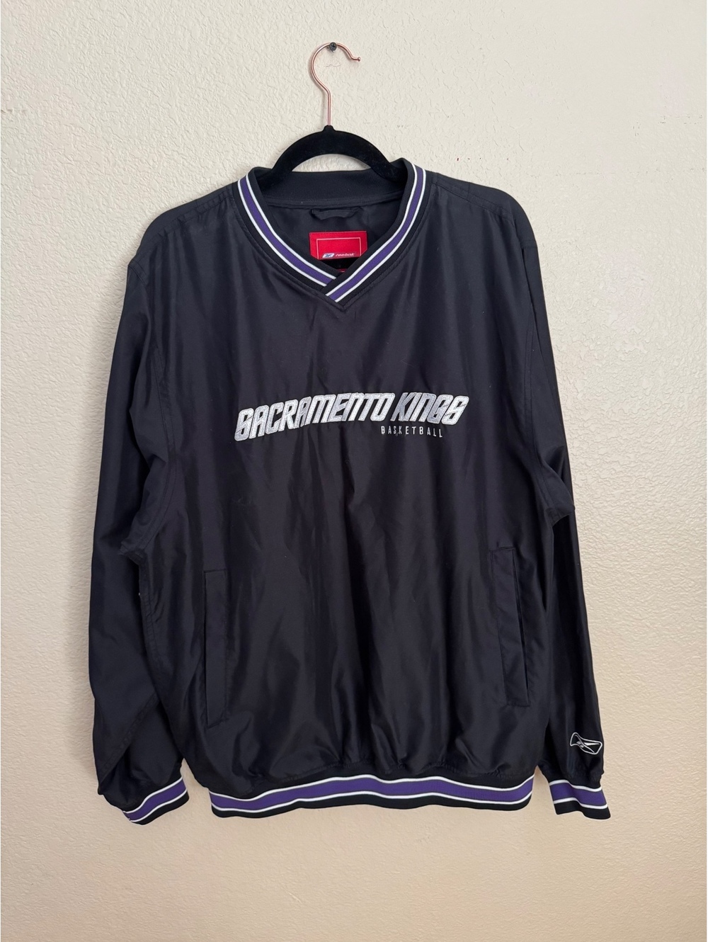 Vintage Reebok Sacramento Kings NBA Pullover Windbreaker Jacket Y2K